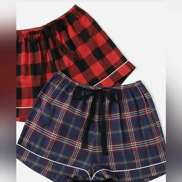 3 Plaid Pajama Shorts - Picture 4 of 4